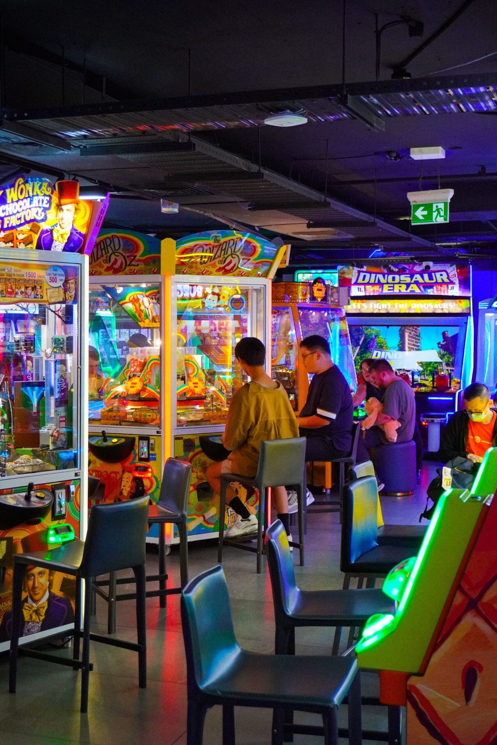 Adult entertainment venue with interactive games and physical challenges